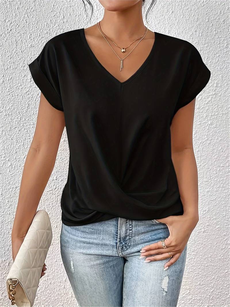 Taisha | Elegant T-shirt met korte mouwen voor dames – Chique, casual zomertop