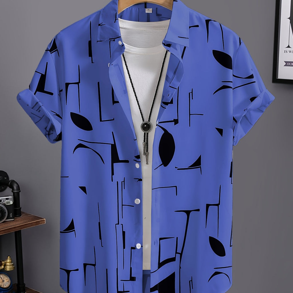 Tiber | Heren zomer verkoelend strandshirt – Losvallend retro overhemd met reverskraag