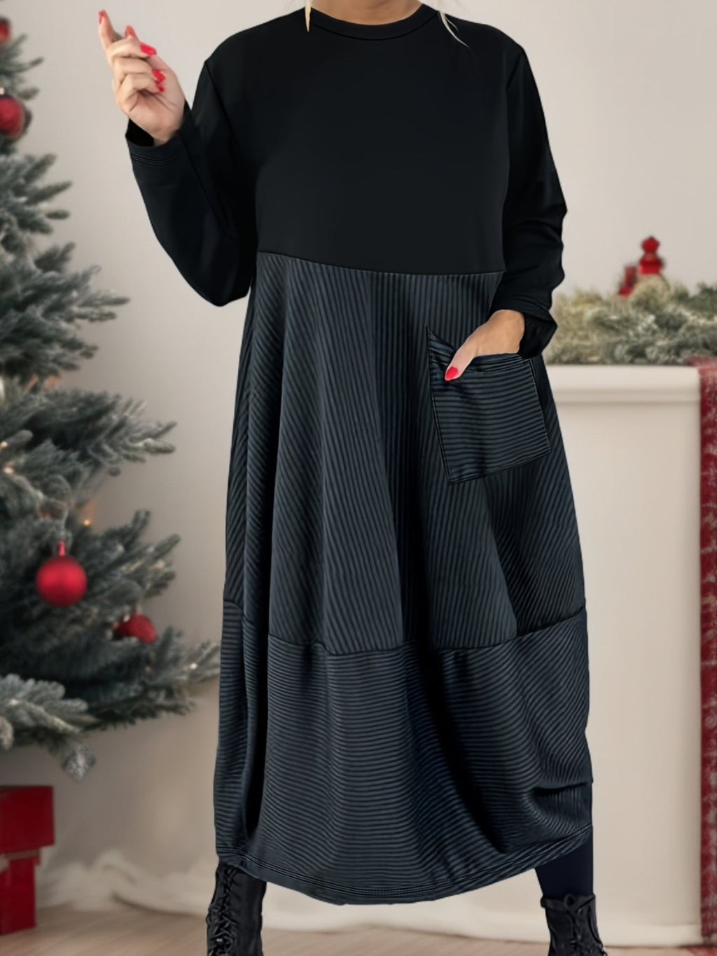 Ulvrya | Boho maxi-jurk voor dames – Lange Mouwen, Losvallende Elegante Zomerjurk