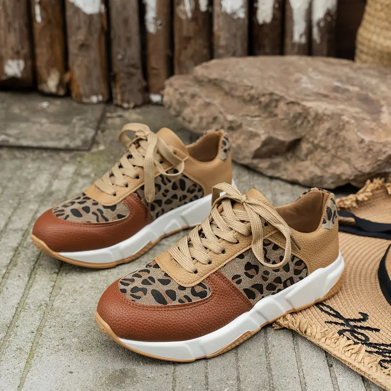 Myrrina | WildStep Leopard Sneakers – Casual damesschoenen met luipaardprint