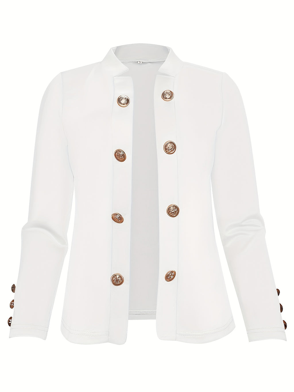 Enidra | Veste décontractée en polyester pour femme – Boutons de manchette et finitions élégantes