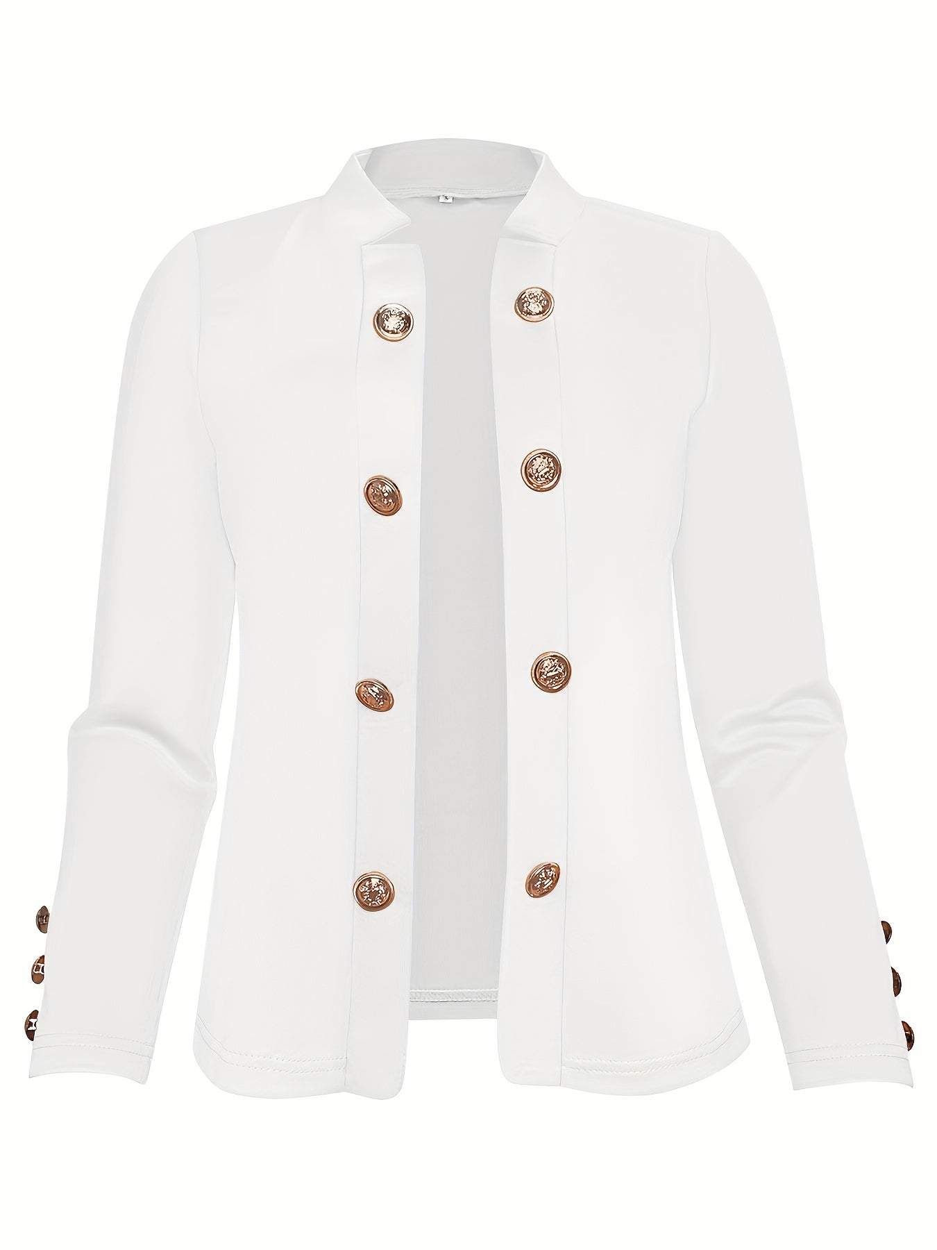 Enidra | Veste décontractée en polyester pour femme – Boutons de manchette et finitions élégantes