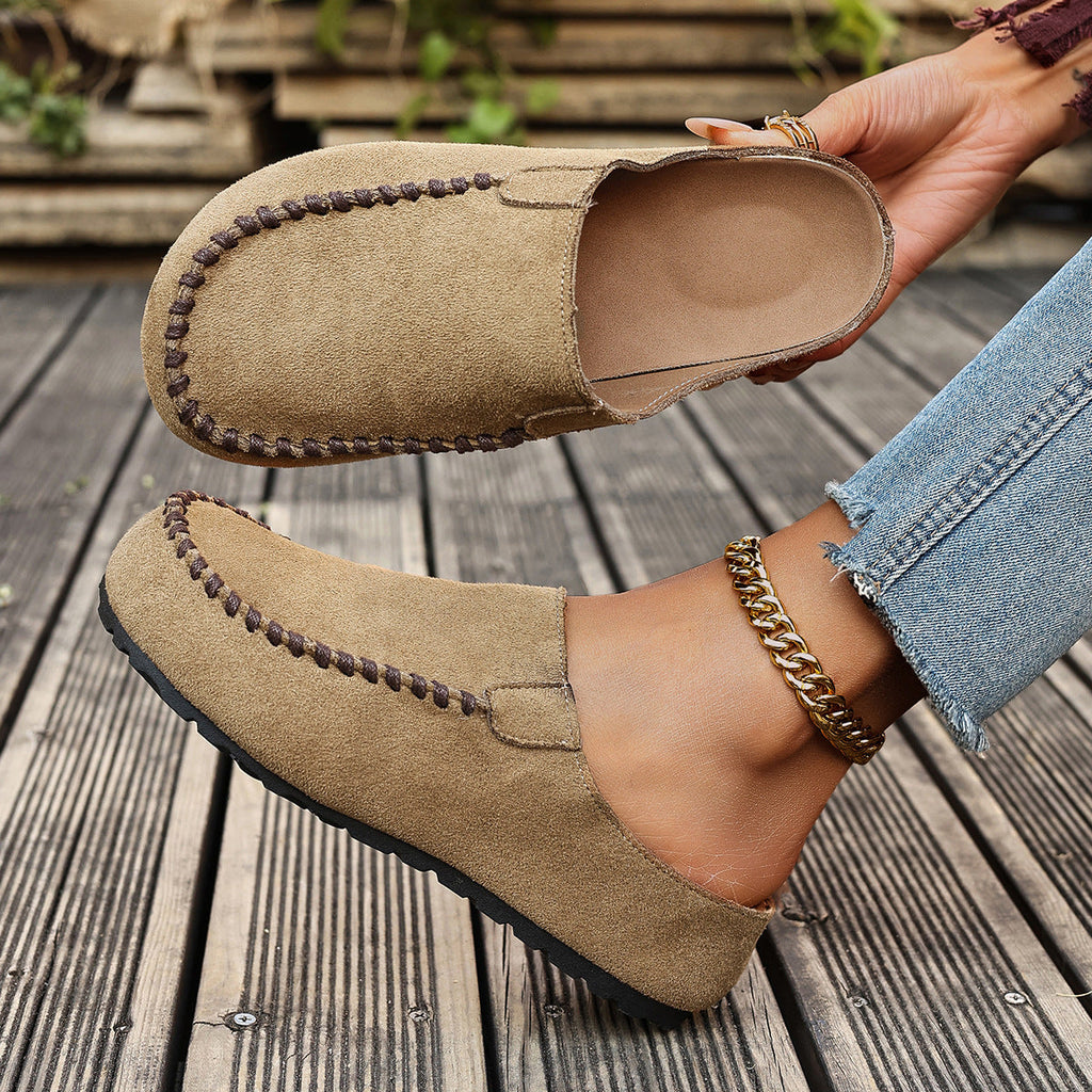 Vaelyra | Vintage comfortabele instapsandalen van leer voor dames