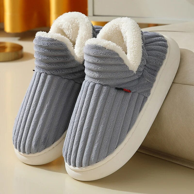 CozyToes | Plüschgefütterte Winterpantoffeln – warme, weiche und bequeme Hausschuhe für drinnen und zu Hause