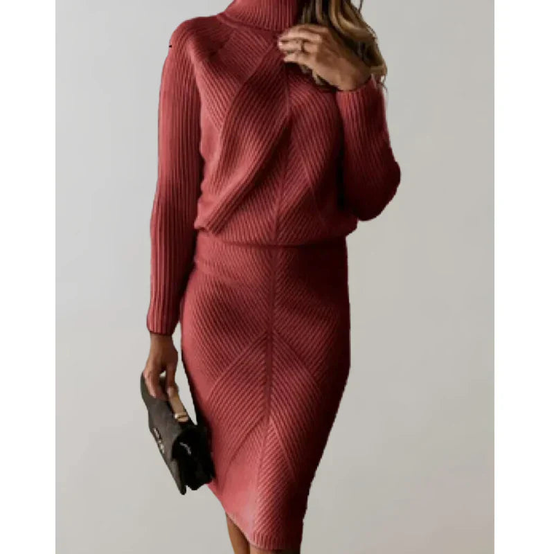 Orlenae | Dames coltrui & rok set – Elegante gebreide tweedelige outfit