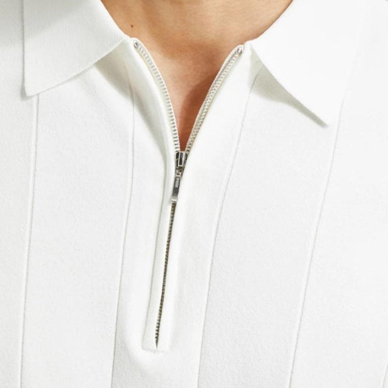 Hjalmar | Polo homme à demi-zip en maille – Coton doux, respirant et décontracté