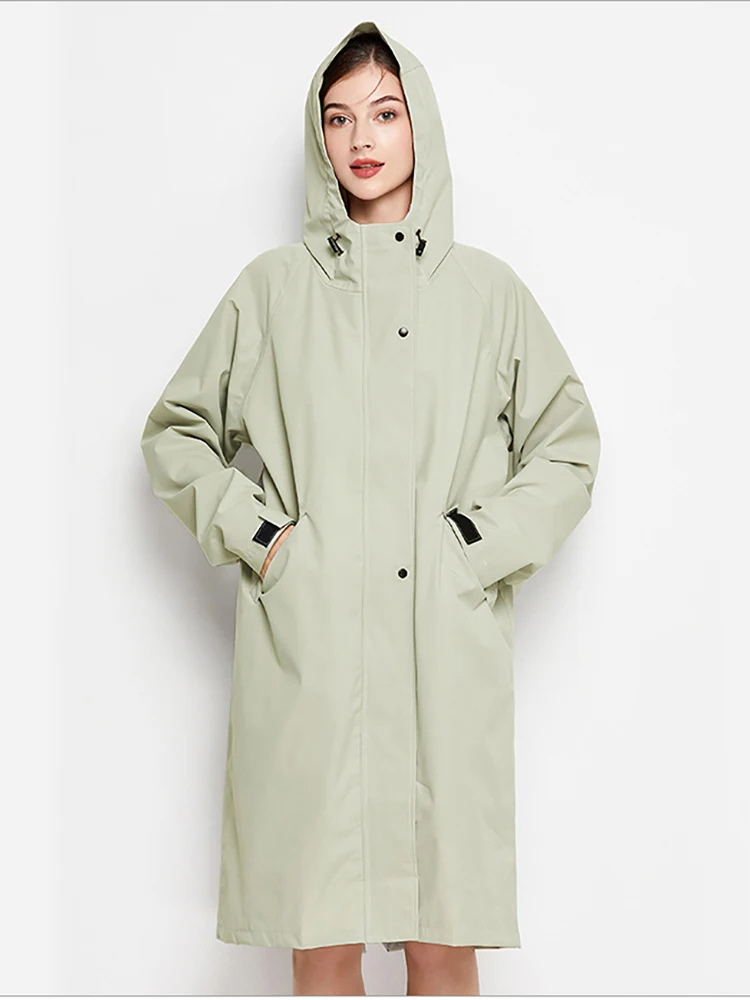 Anna | Wasserdichter und winddichter Damen-Regenmantel mit verstellbarer Kapuze, leichte Outdoor-Jacke