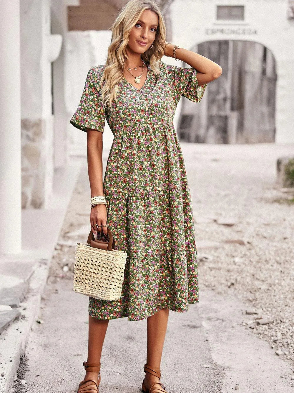 Orlaya | Zomerjurk voor dames – korte mouwen, luchtige casual pasvorm