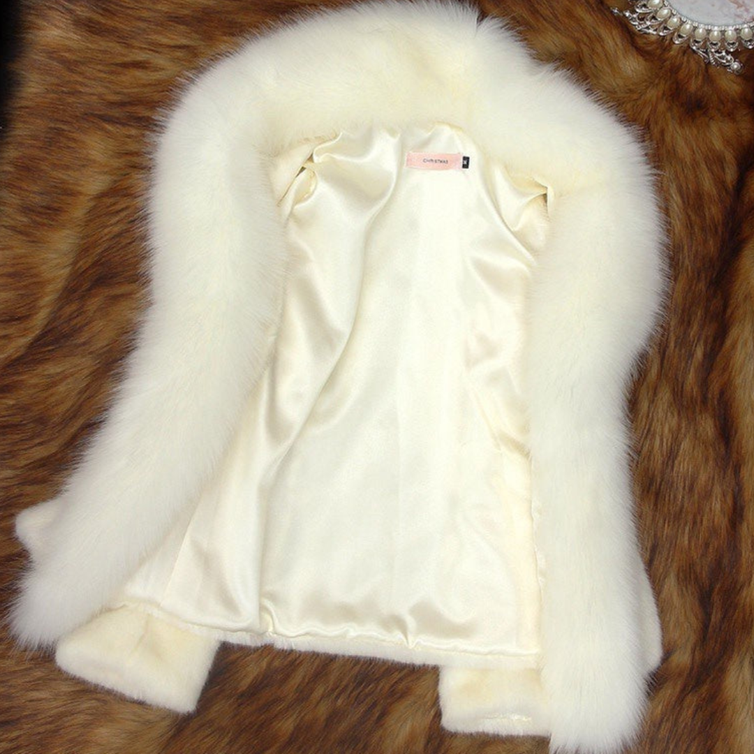 Maaike | Damen-Pelzmantel für den Winter – weicher, warmer und eleganter Mantel für kaltes Wetter