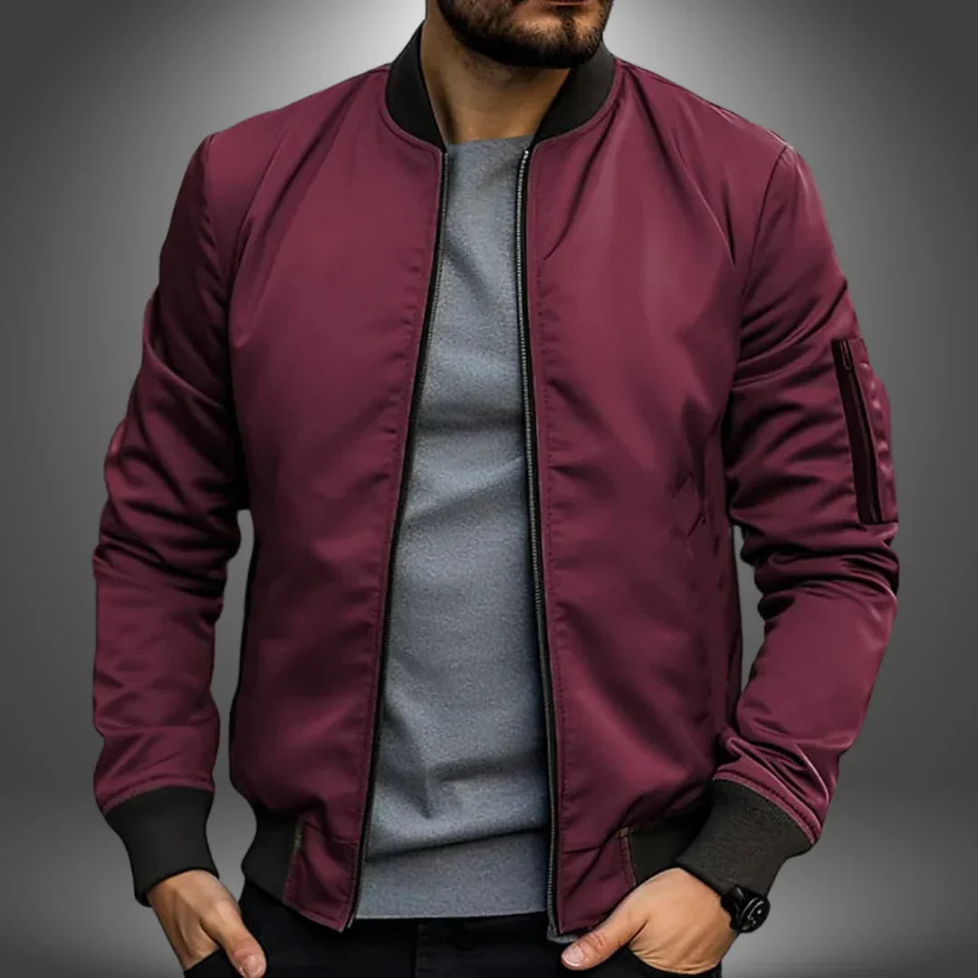 Rovanic | Leichte Herrenjacke – Lässige Bomberjacke, Windbreaker, bequeme Oberbekleidung