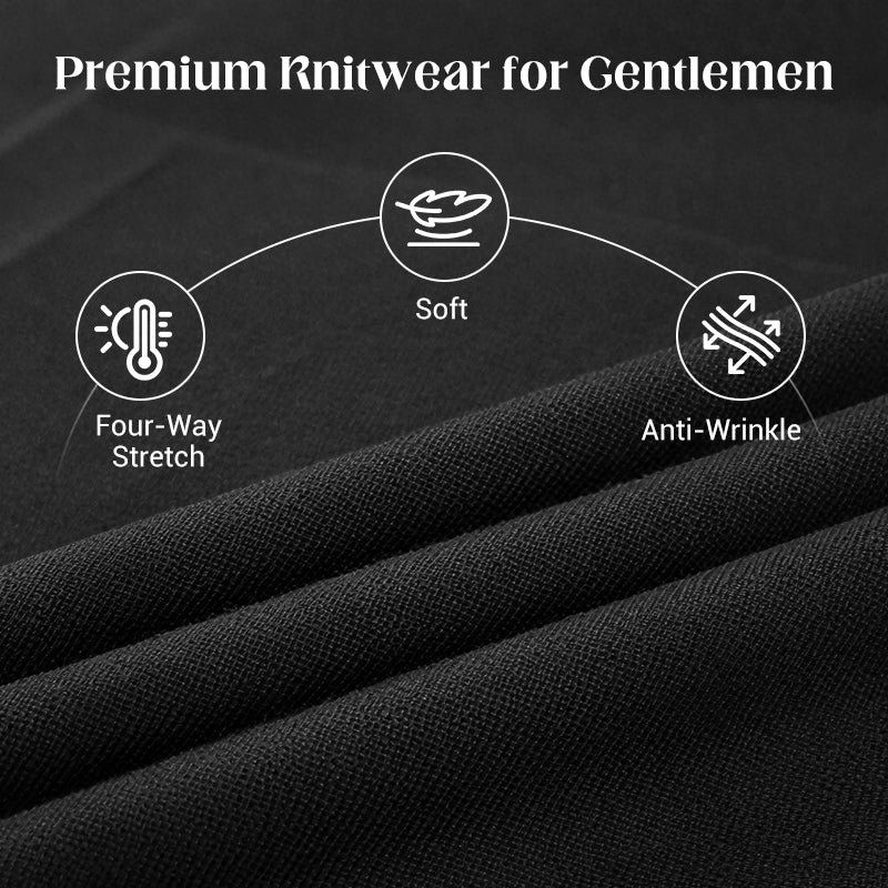 Gerwin | Premium kasjmier coltrui voor heren – Effen kleur, zacht gebreid, winter- en herfstmode