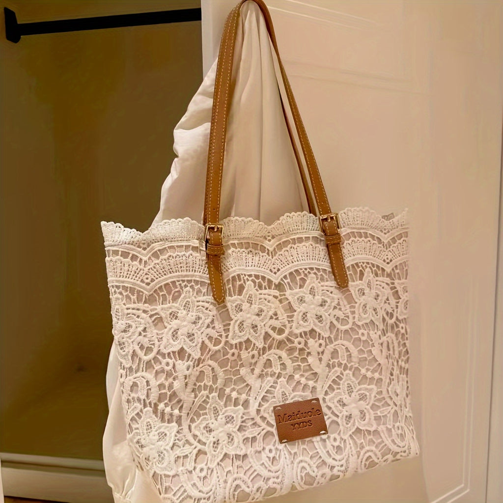 EthereaBag | Elegante witte kanten schoudertas voor vrouwen