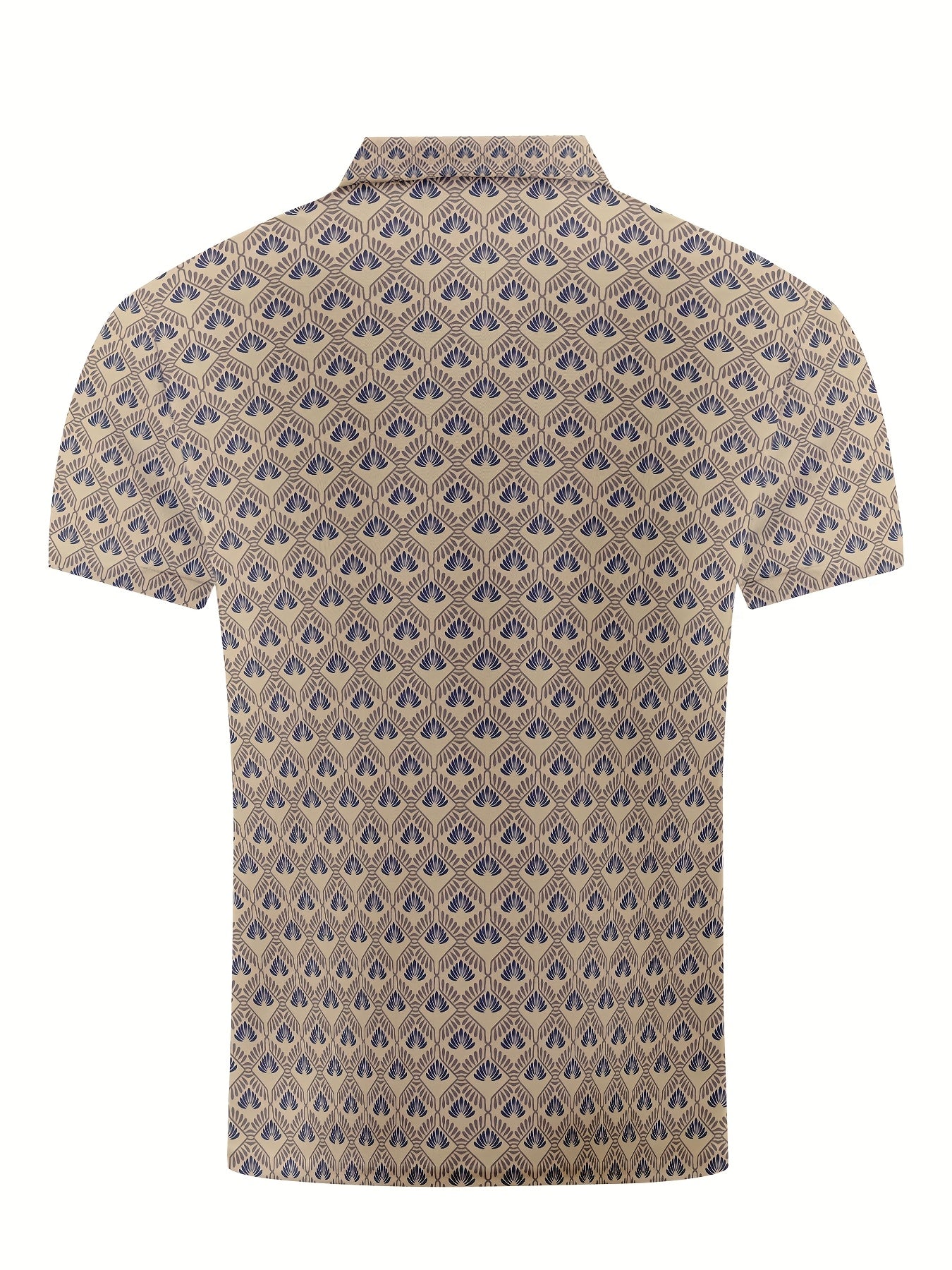 Severin | Herren-Freizeit-Poloshirt – Kurzarm, geometrisches Muster