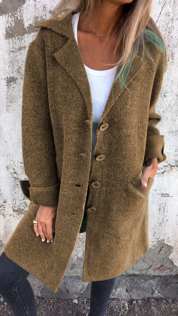 Jorynna | Manteau en maille décontracté pour femme – Coupe ample, léger et doux, idéal pour l'automne et l'hiver