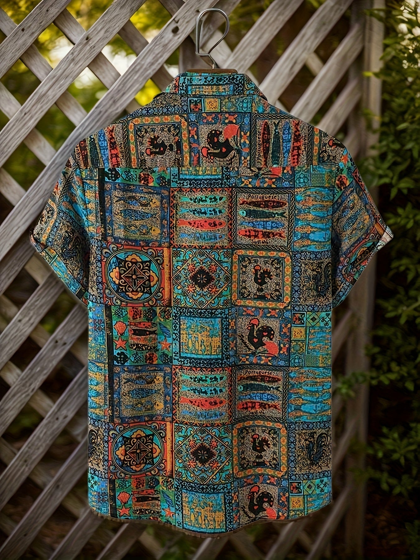 Cavan | Herenoverhemd met tribale print – Losvallend, etnisch, casual, korte mouwen, met knopen