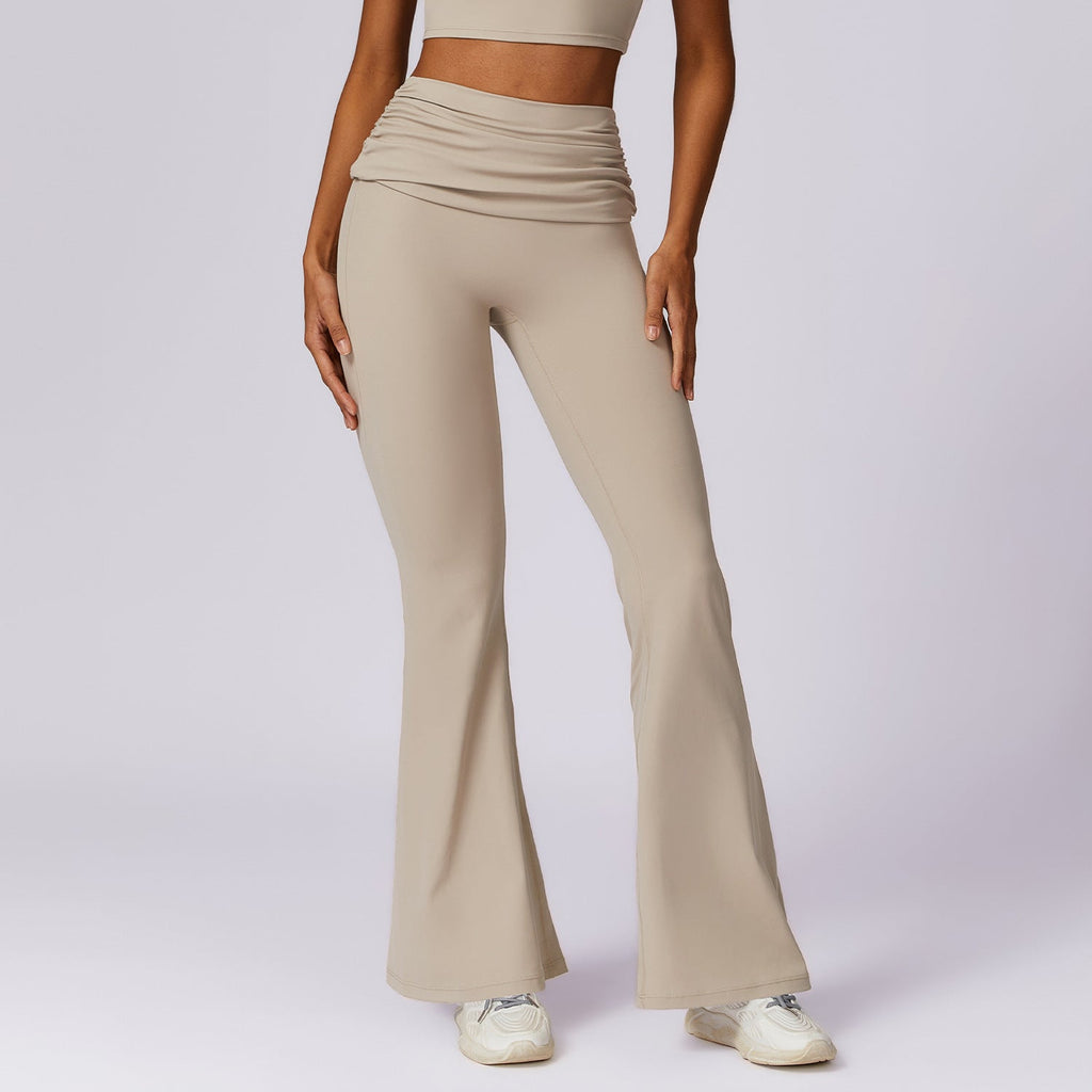 Nyxarae | Dames Stretch Flared Legging – Hoge Taille Comfortabele Broek voor Werk