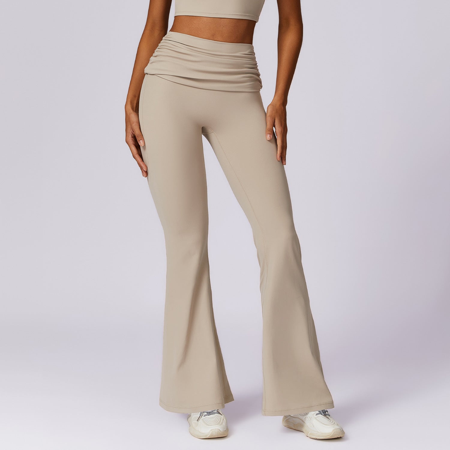 Nyxarae | Dames Stretch Flared Legging – Hoge Taille Comfortabele Broek voor Werk