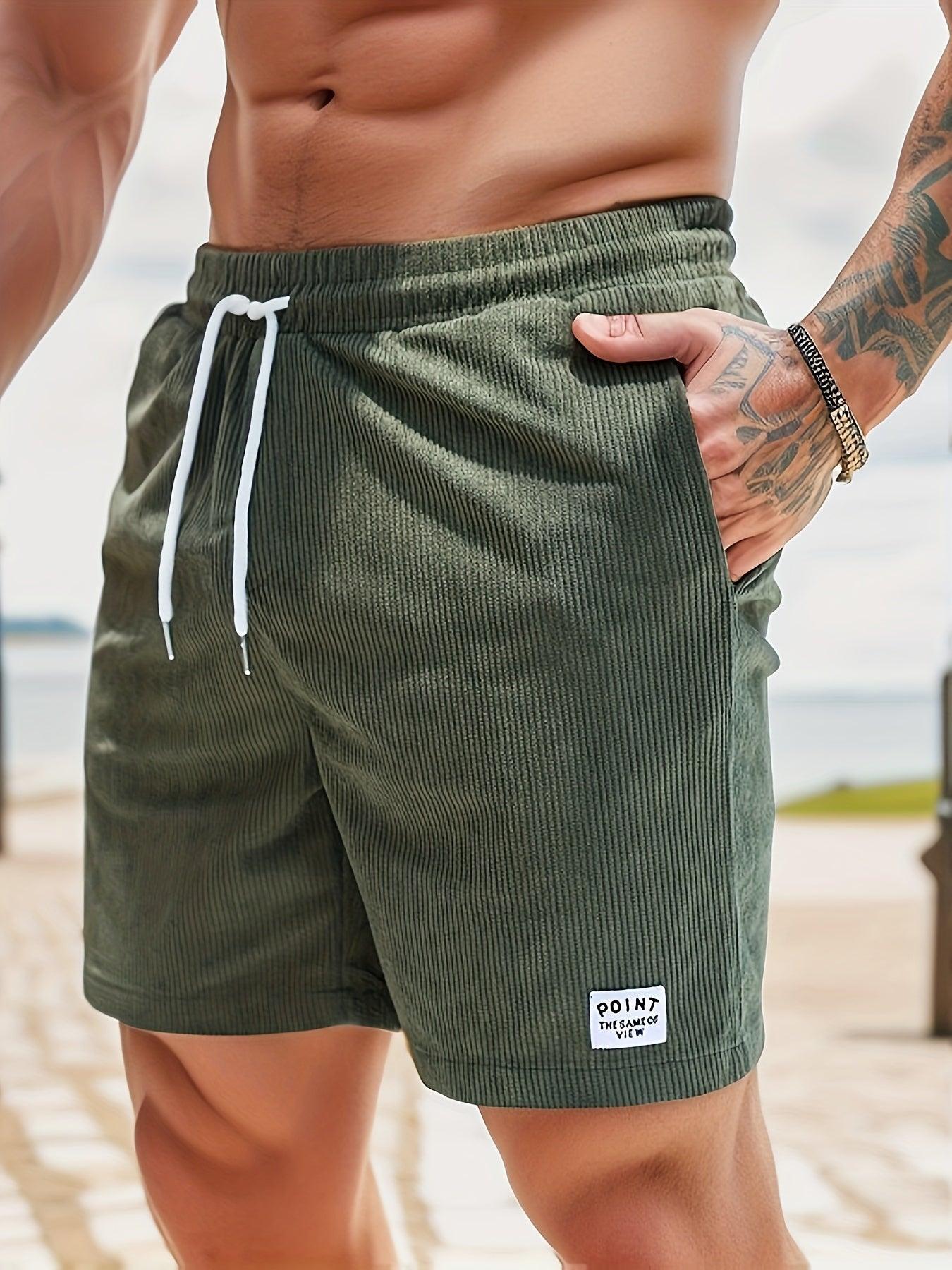 Kairion | Gestreepte katoenen herenshort – Relaxed fit, luchtige zomerse vrijetijdsshort