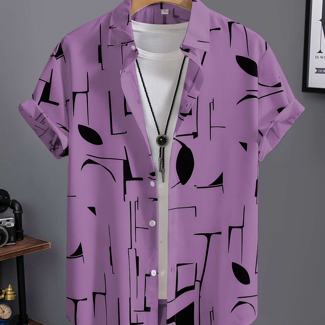Tiber | Heren zomer verkoelend strandshirt – Losvallend retro overhemd met reverskraag