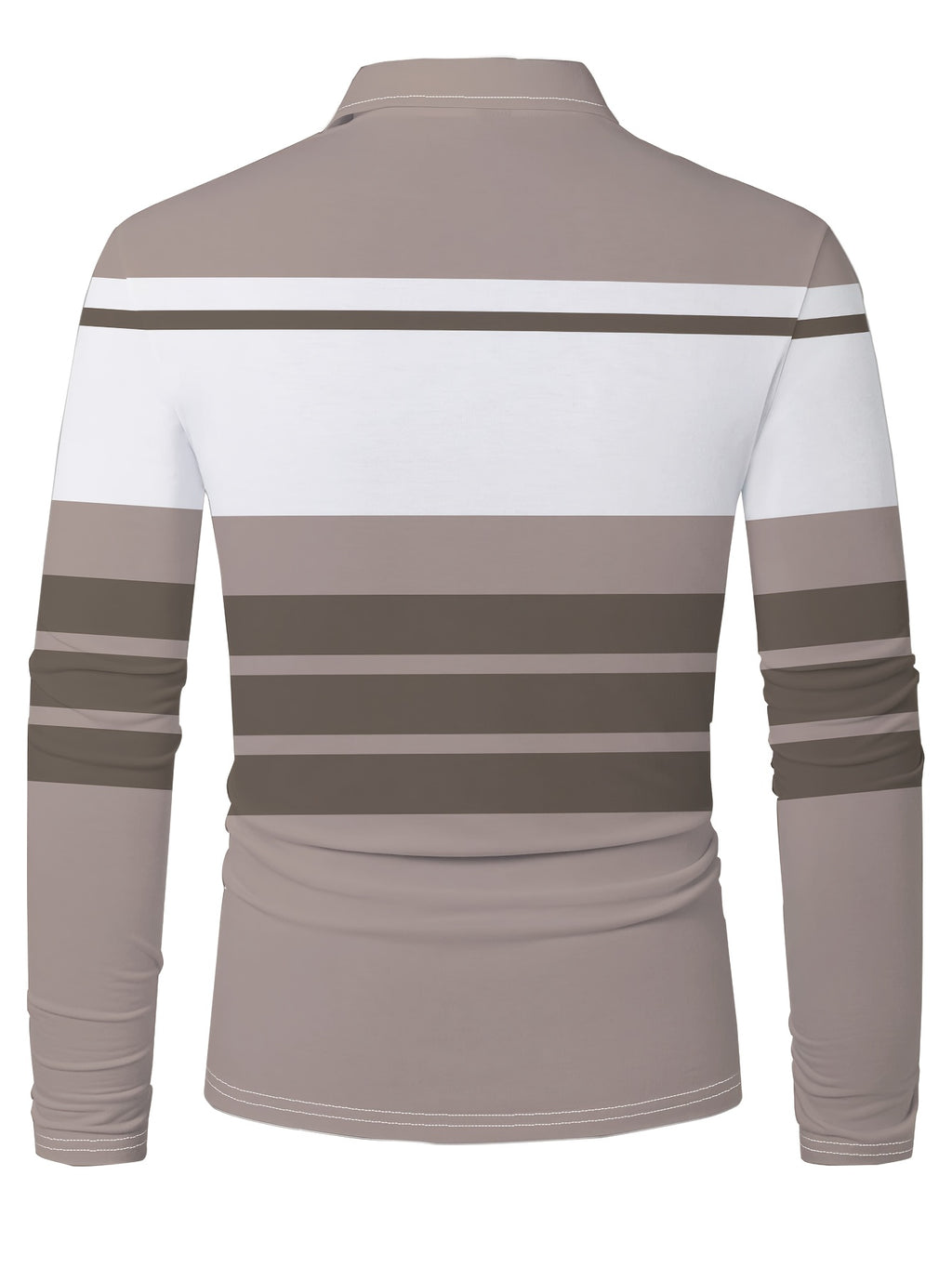 Radovan | Langärmeliges, gestreiftes Poloshirt – Atmungsaktives Button-Down-Hemd für Business und Freizeit