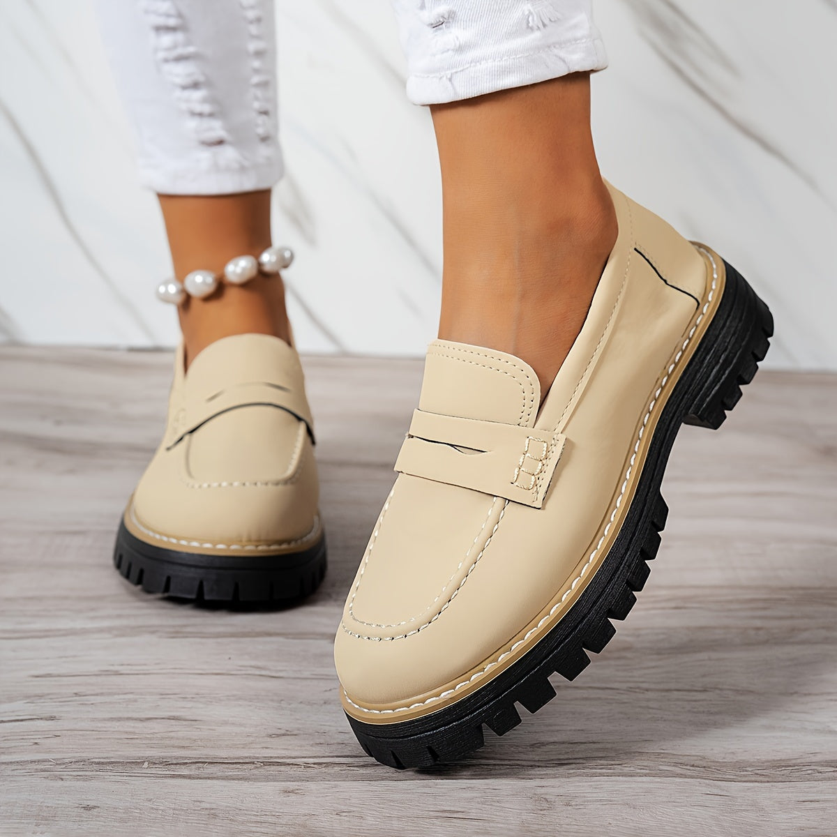 LoaferMax | Retro-Slipper für Damen – Penny-Loafer aus Kunstleder