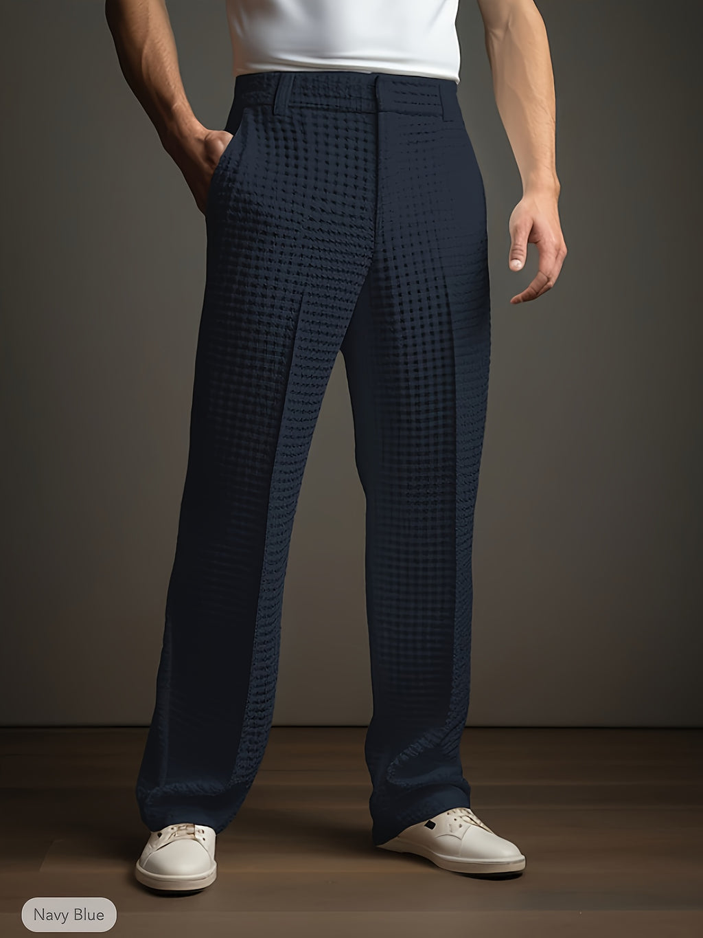 Uther | Herenbroek met rechte pijpen, smart casual – Comfortabele kantoorbroek