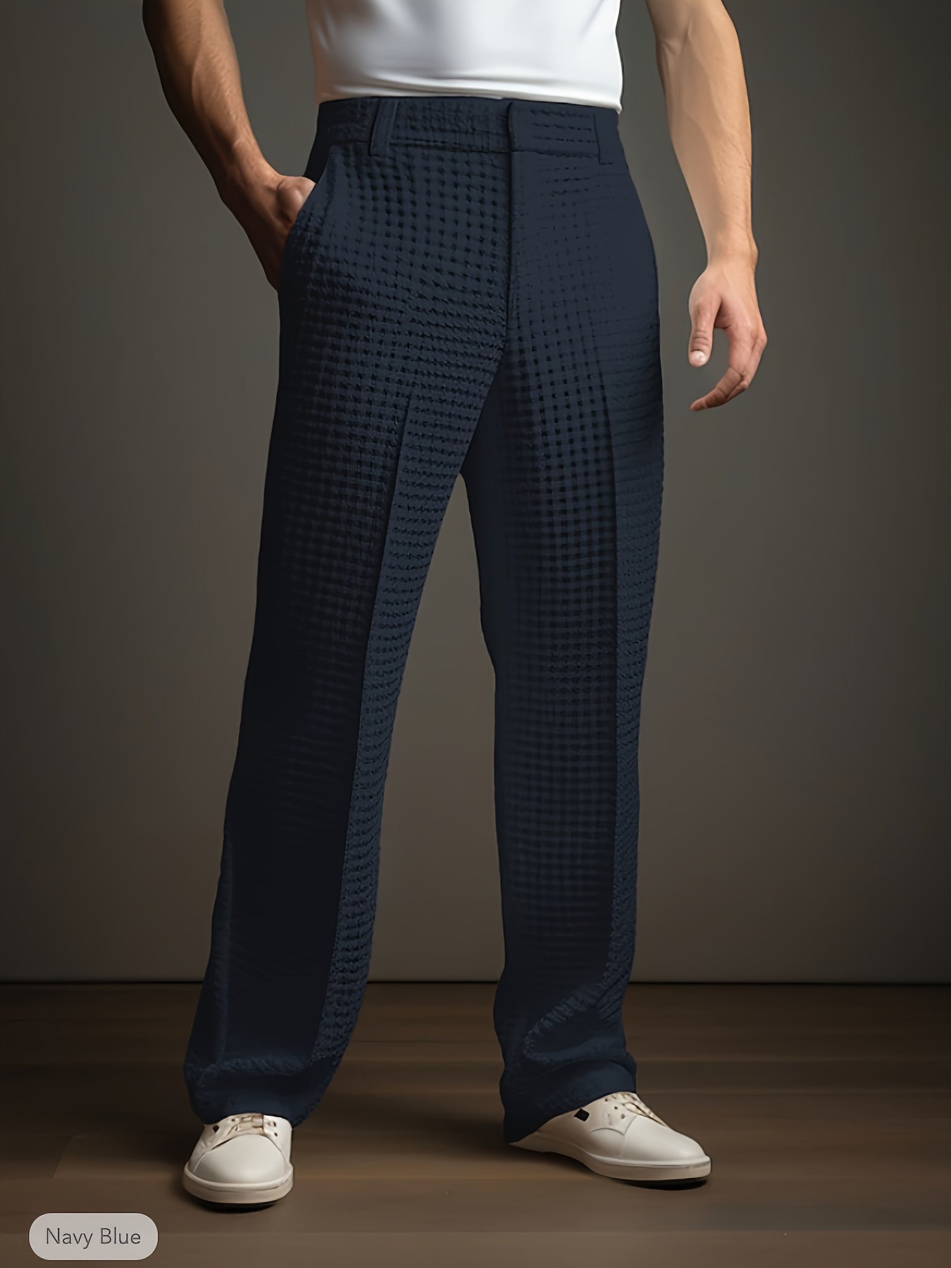 Uther | Herenbroek met rechte pijpen, smart casual – Comfortabele kantoorbroek