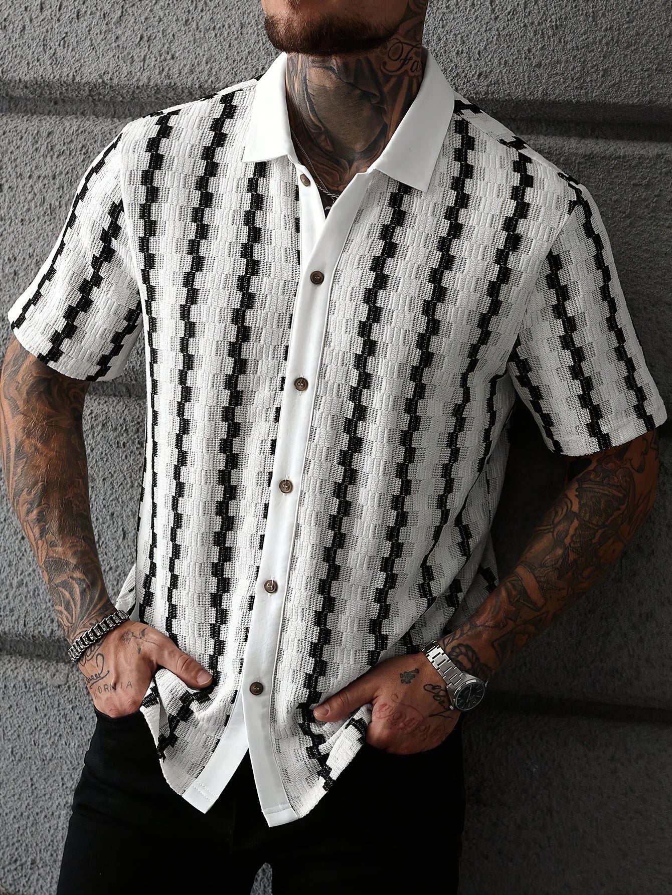 Velorin | Zomerse gestreepte herenpolo – casual shirt met korte mouwen van lichtgewicht katoen