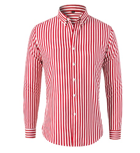 Belric | Chemise rayée à manches longues pour homme – Chemise en coton décontractée et élégante