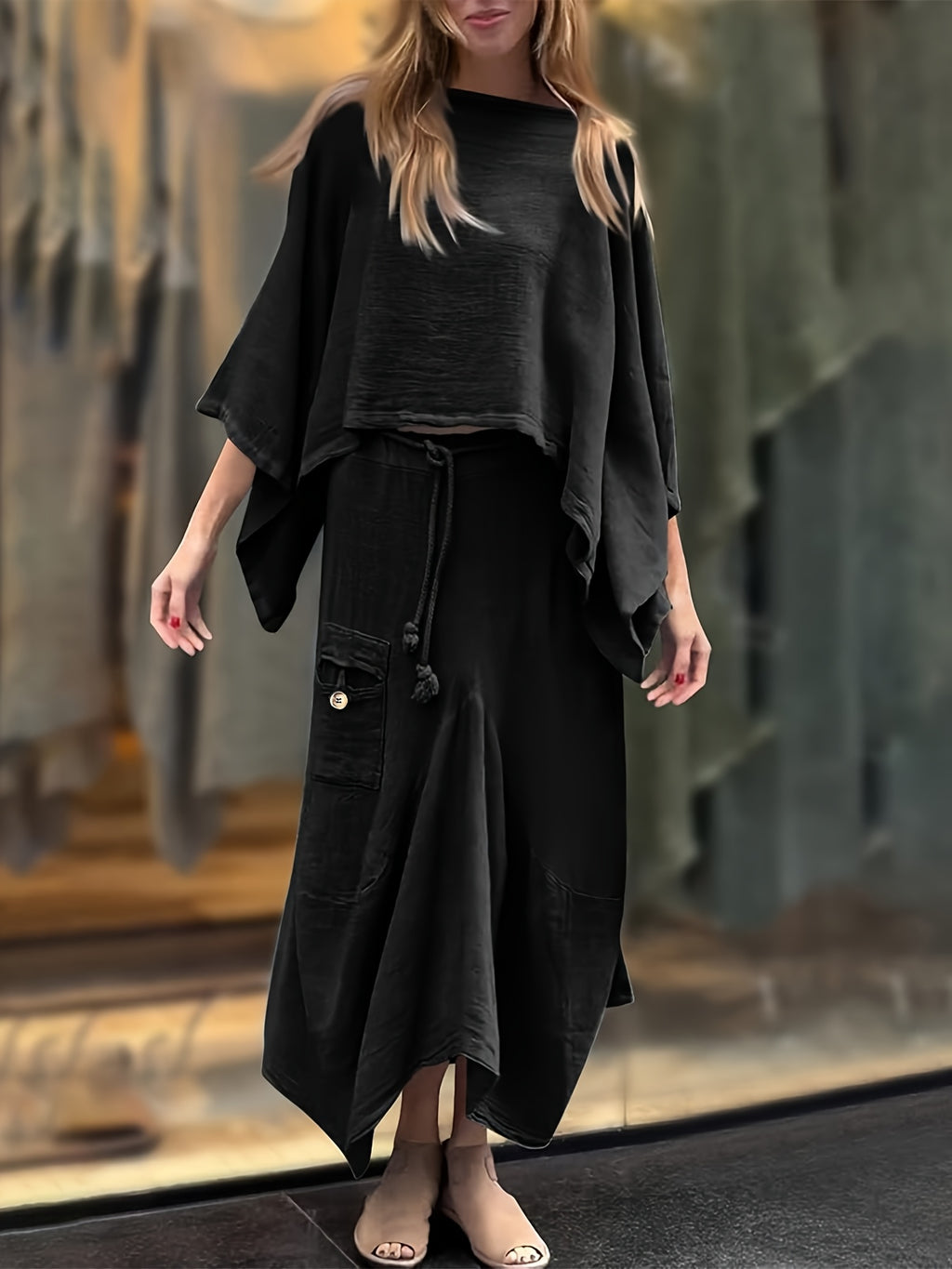 Zarexia | Dames 2-delige Top- en Rokset – Losse Casual Outfit