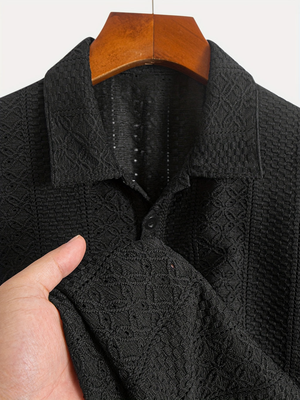 Boren | Gestreepte gebreide herenblouse – korte mouwen, ademend, lichtgewicht, casual