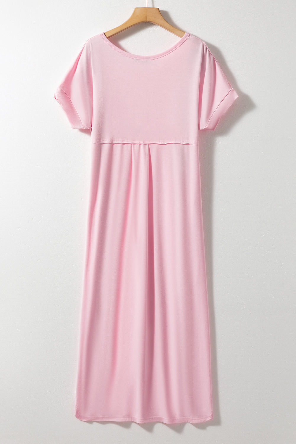 Ithara |  Maxi-T-shirtjurk met V-hals voor dames – Losvallende, lange T-shirtjurk