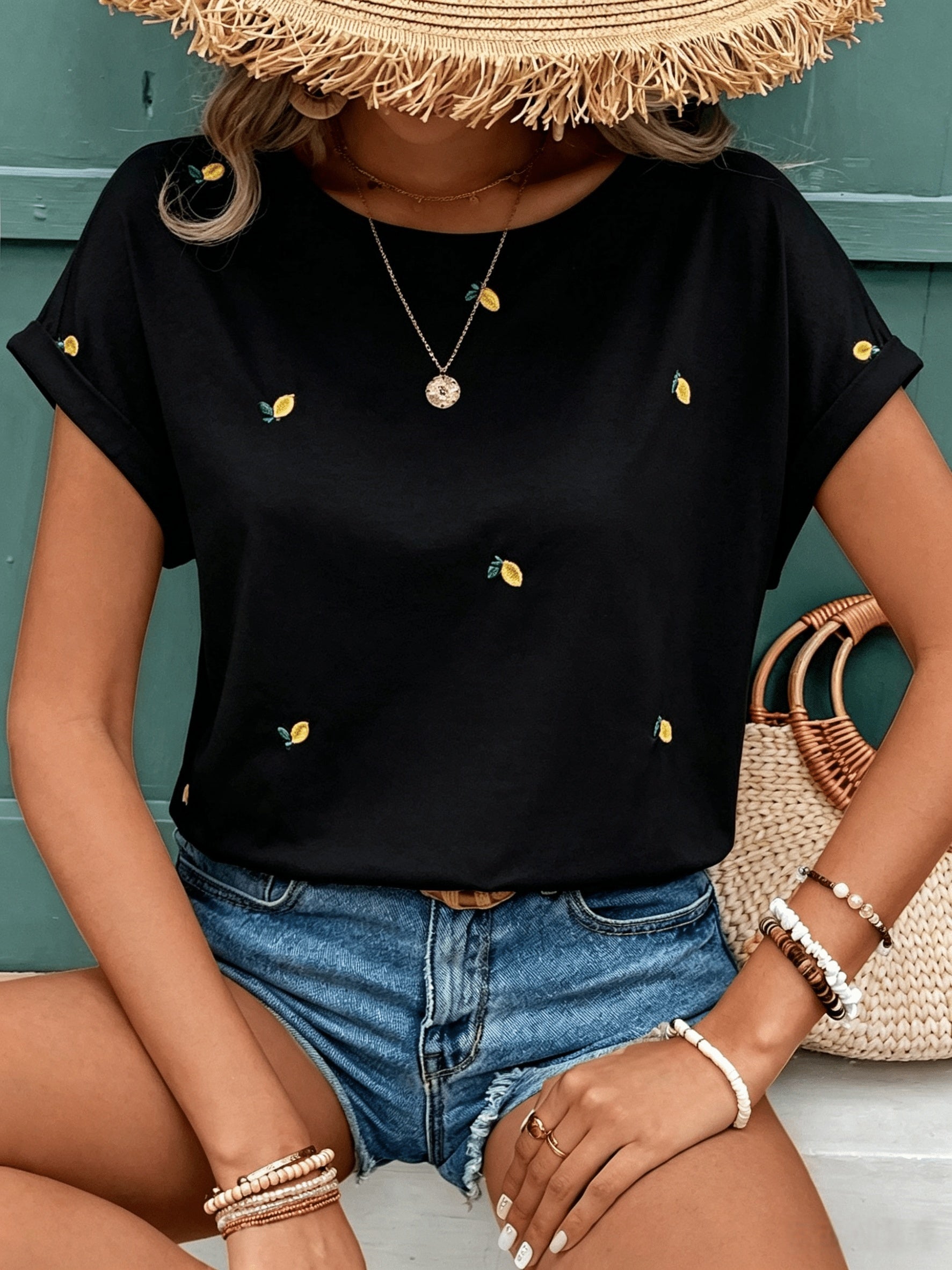 Nyrah | Dames-top met bloemenprint – Casual T-shirt met korte mouwen en ronde hals