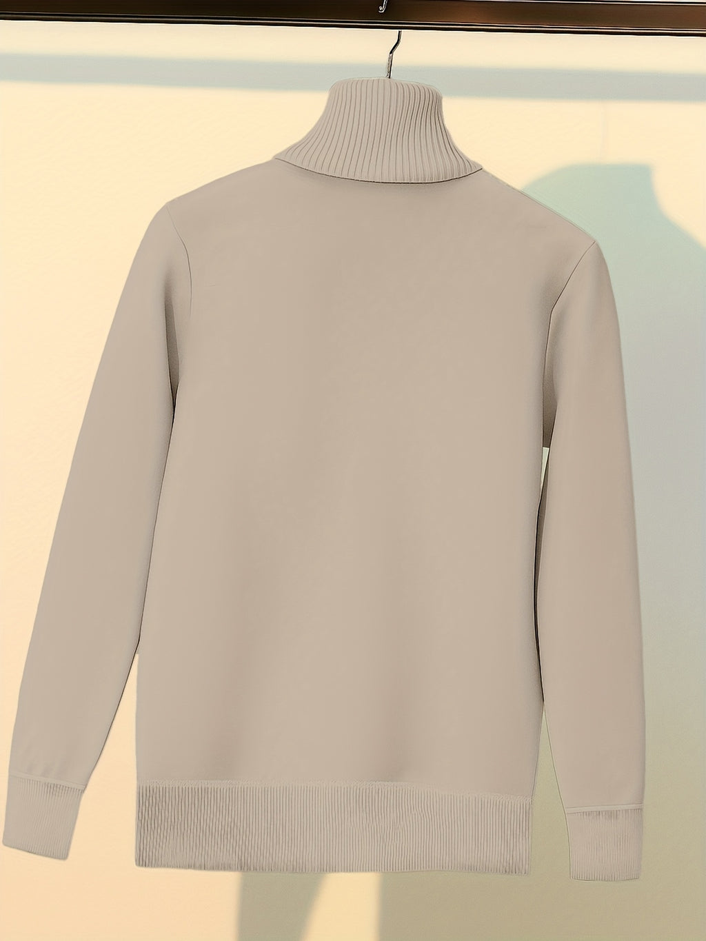 Dilon | Klassieke herentrui met hoge kraag – zachte, stretch fleece gevoerde wintertrui