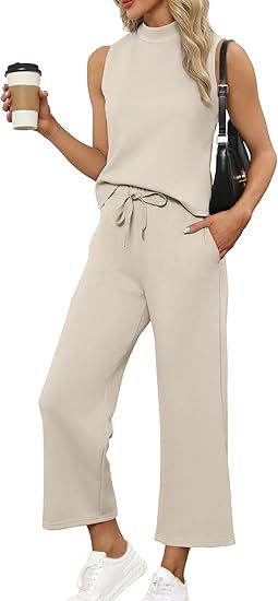 Orlira | Tweedelige set voor dames: casual top met korte mouwen en broek met wijde pijpen