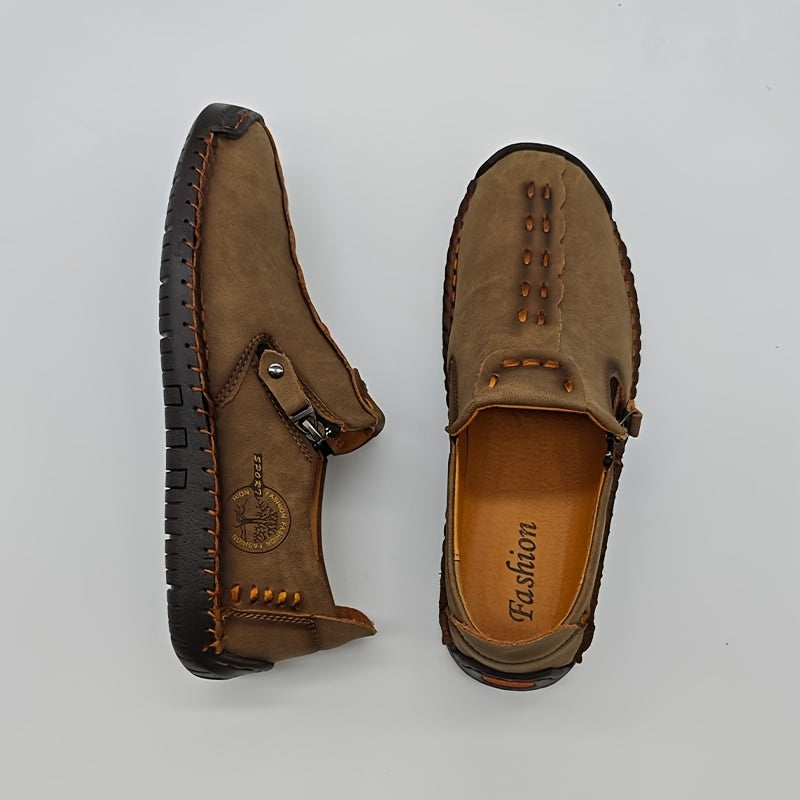 Tapio | Mocassins vintage pour hommes faits main - Mocassins décontractés légers à enfiler pour l'extérieur