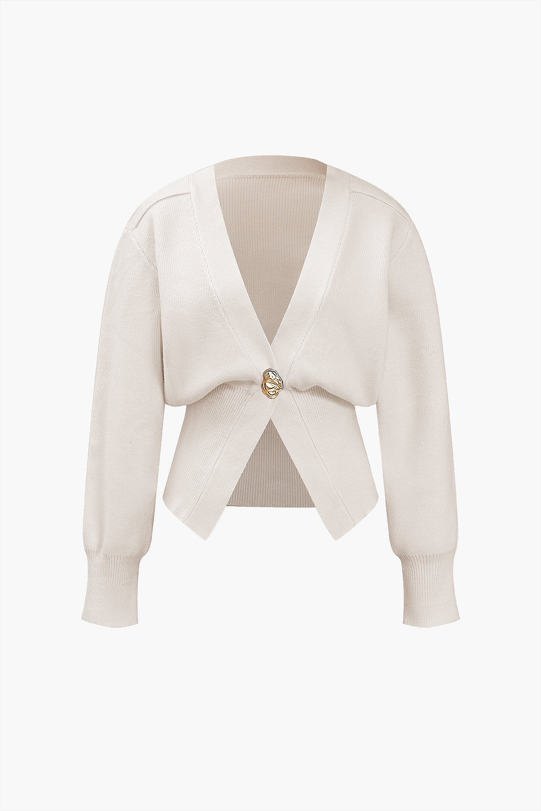 Clorinda | Elegante Strickweste mit goldenem Knopf