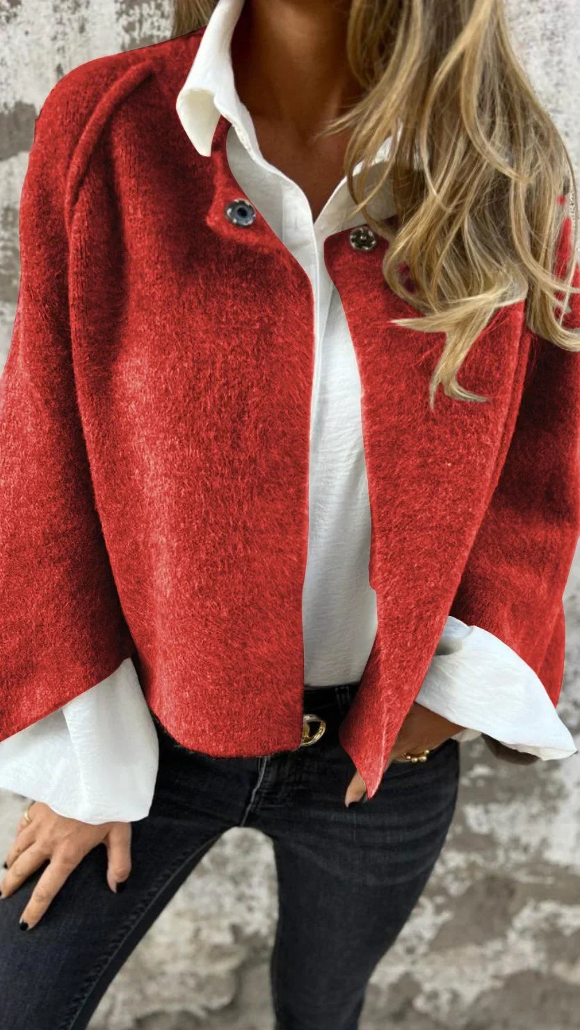 Grelynn | Oversize-Strickjacke aus Wolle – Eleganter, stilvoller Strickpullover, kuschelig für Herbst und Winter