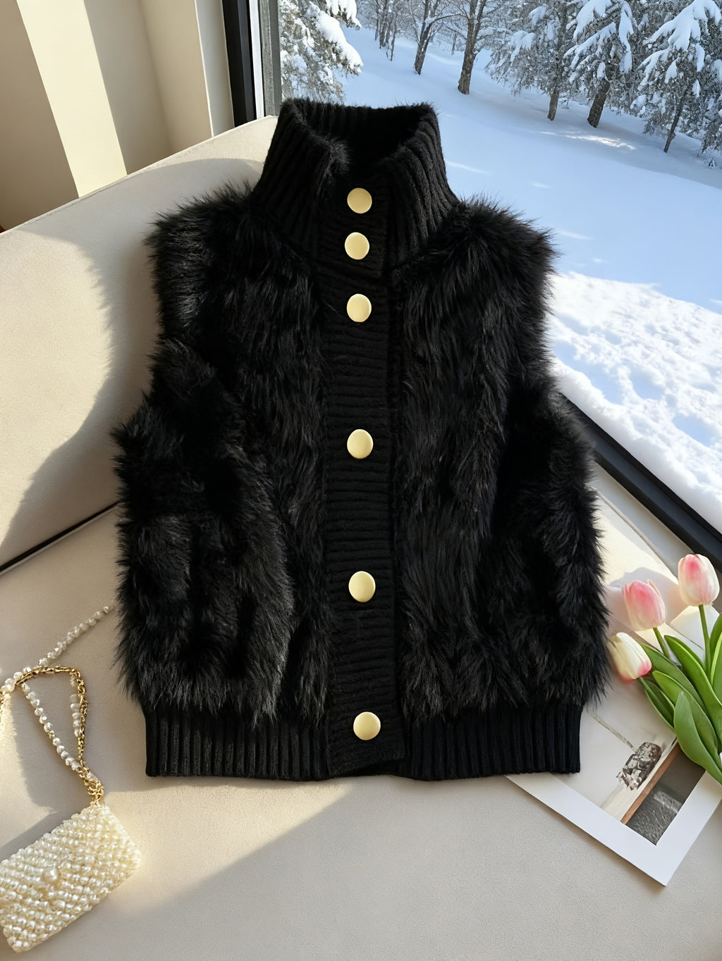 Hailynn | Elegante damesvest met opstaande kraag – Modieuze laagjeslook