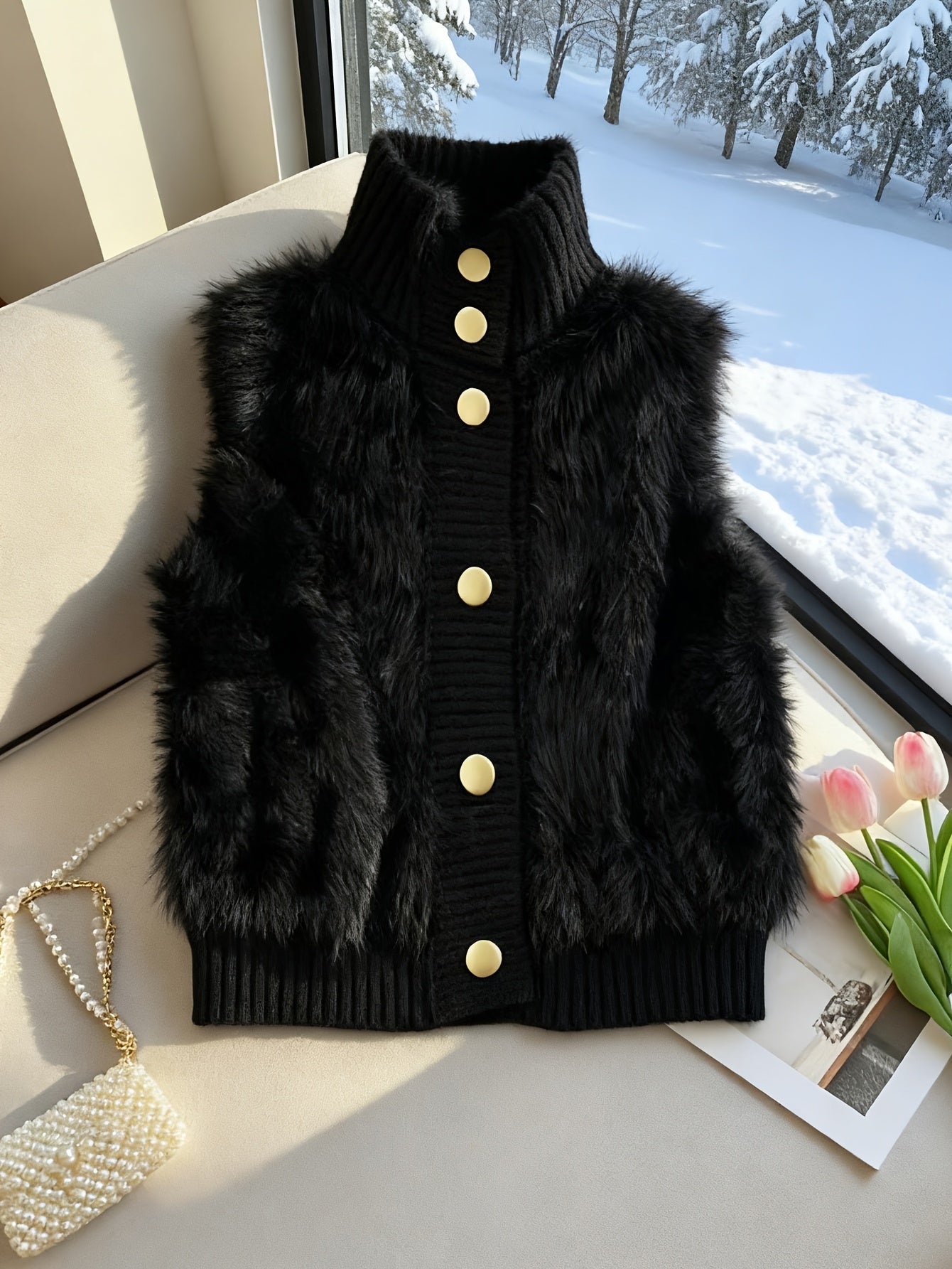 Hailynn | Elegante damesvest met opstaande kraag – Modieuze laagjeslook