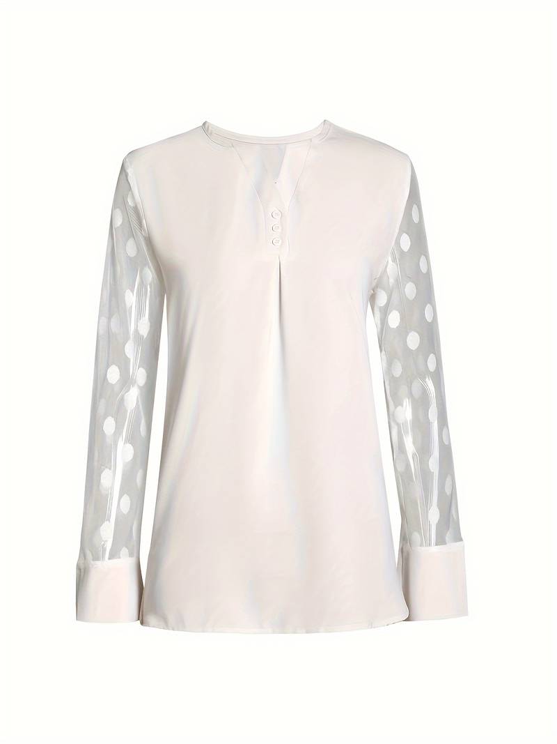 Kariselle | Elegante blouse van mesh met lange mouwen voor dames - Chique & ademende top