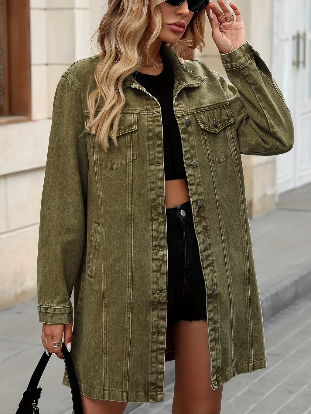 Fayeza | Oversized denim vest voor dames – Vintage casual stijl