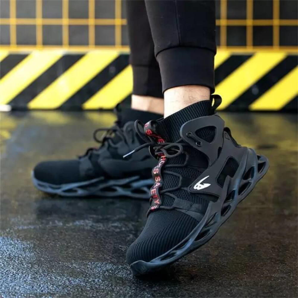 IronWalk | Chaussures de travail légères et respirantes pour hommes, chaussures de sécurité à embout en acier, chaussures de sécurité antidérapantes pour l'industrie