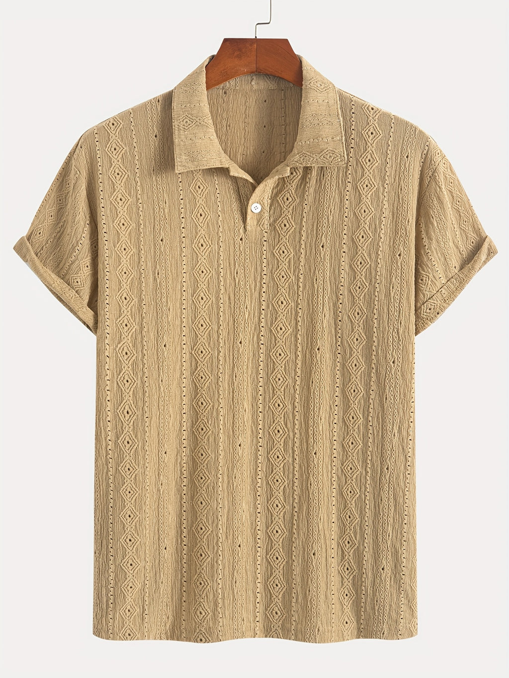 Volric | Polo homme en maille - Broderie œillet, respirant, manches courtes