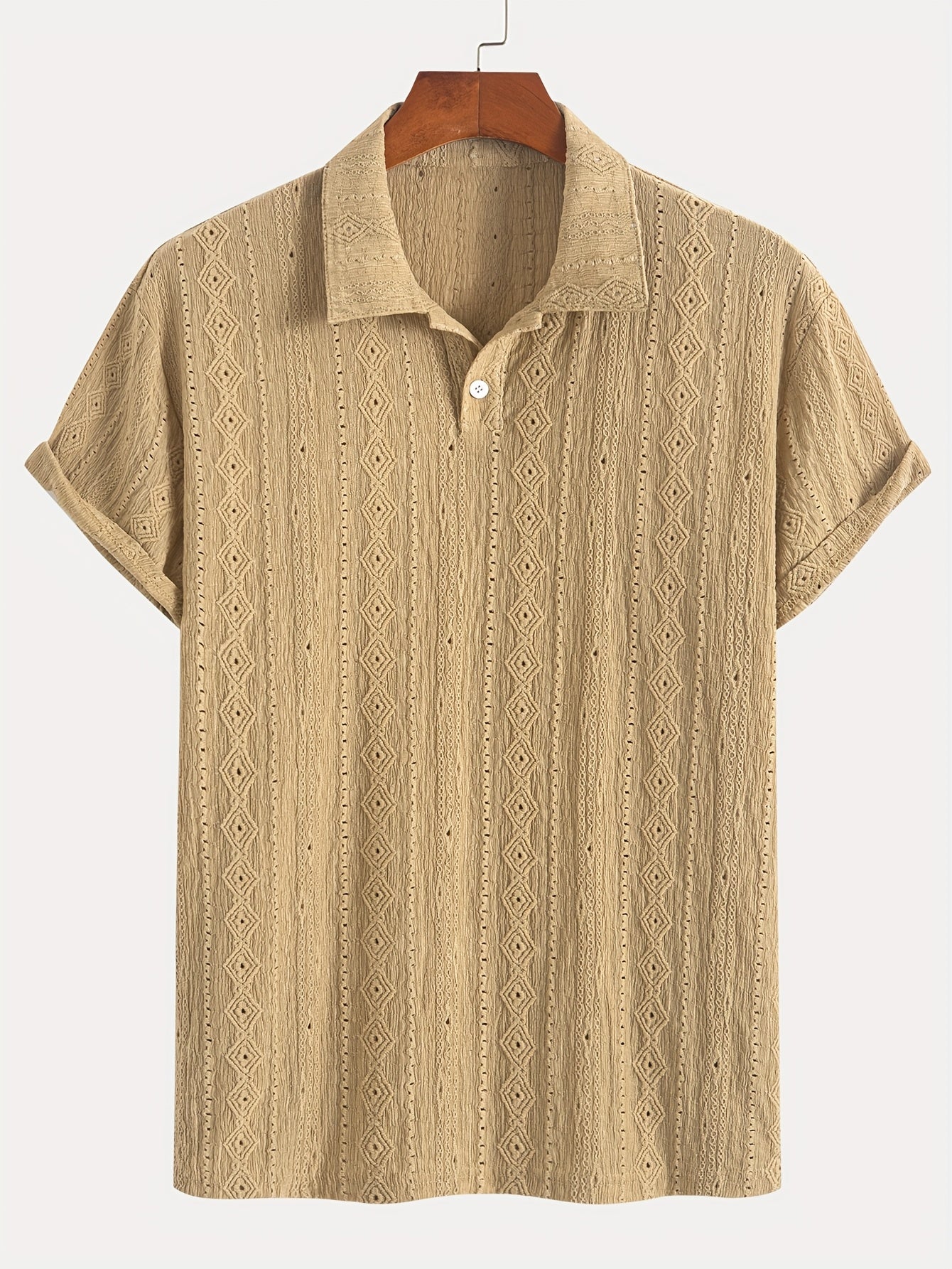 Volric | Polo homme en maille - Broderie œillet, respirant, manches courtes
