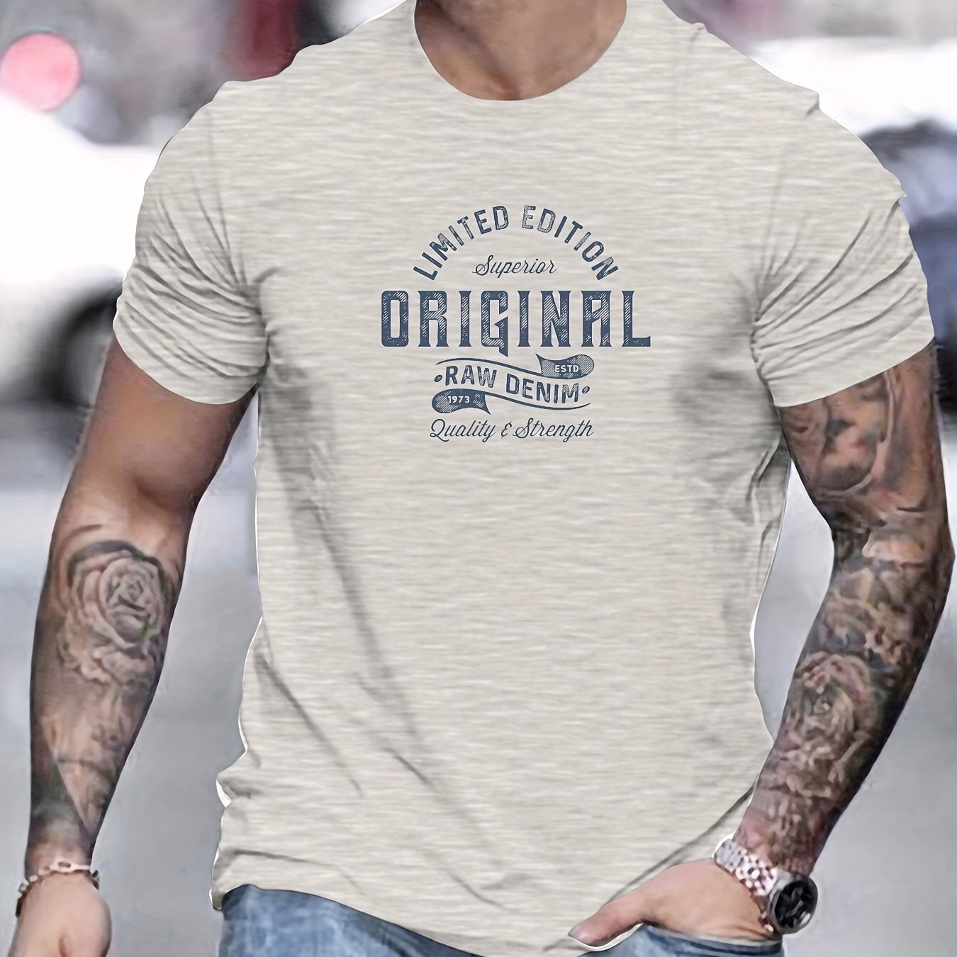 Xaver | Basic-T-Shirt für Herren aus Baumwolle – Lässiges T-Shirt mit Grafikprint, Sommer-T-Shirt
