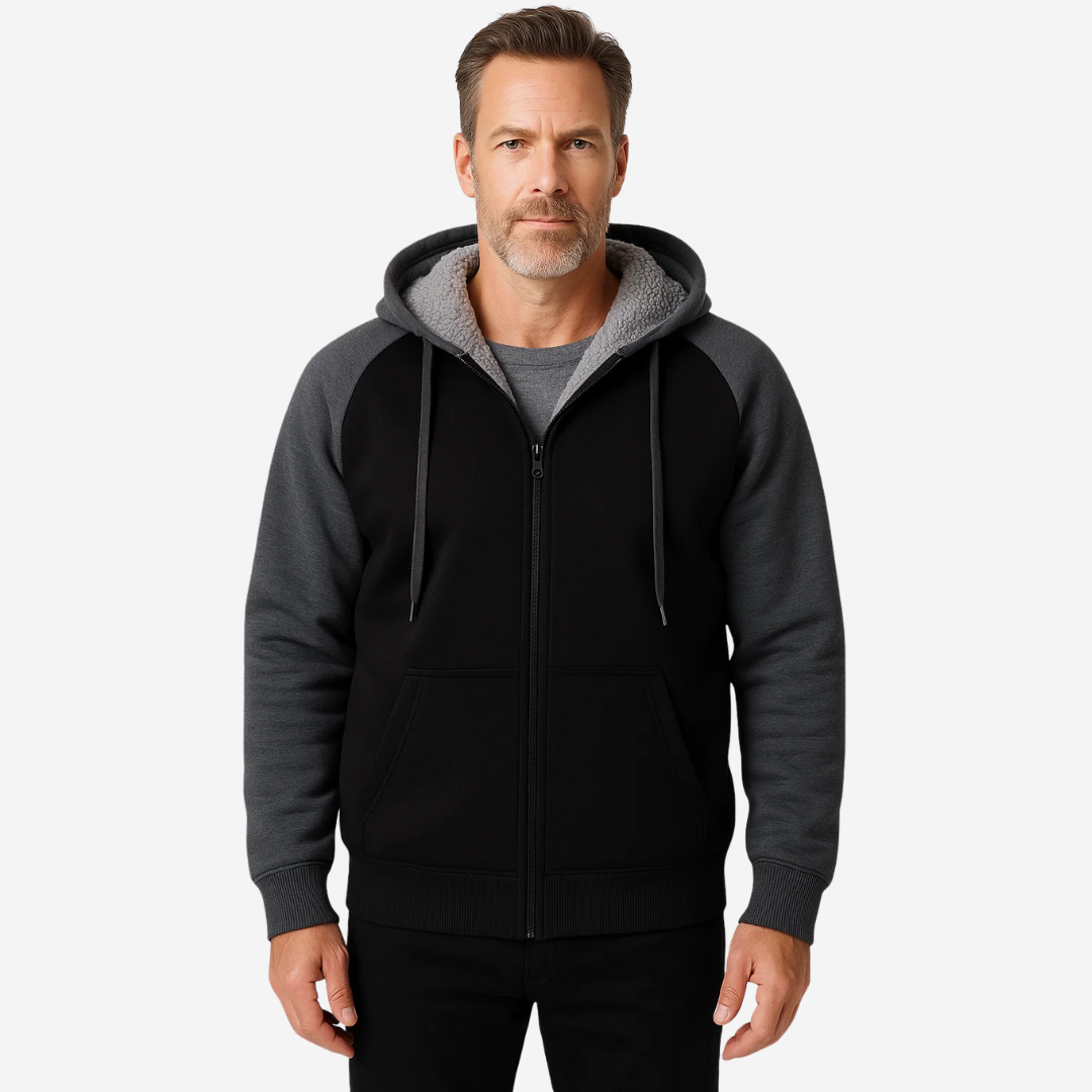 Roneth | Herenhoodie met sherpa-voering – Warme, zachte en comfortabele pullover