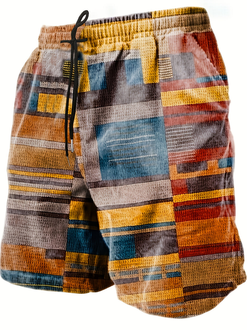 Caelix | Heren Casual Patchwork Print Shorts – Lichtgewicht Zomer Strand- & Kampeershorts