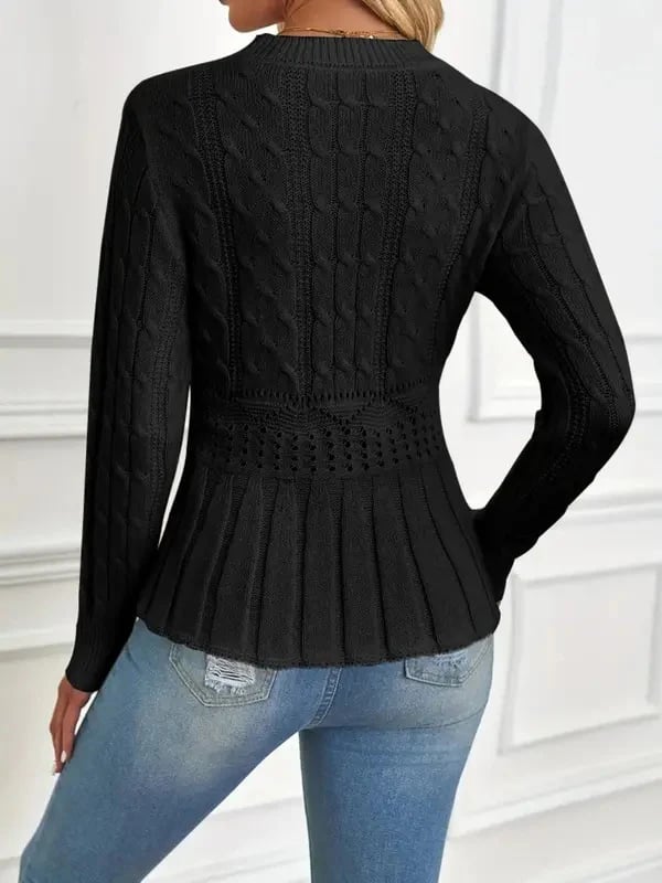 Elanorae | Dames Chunky Gebreide Trui – Comfortabele Pullover met Structuur
