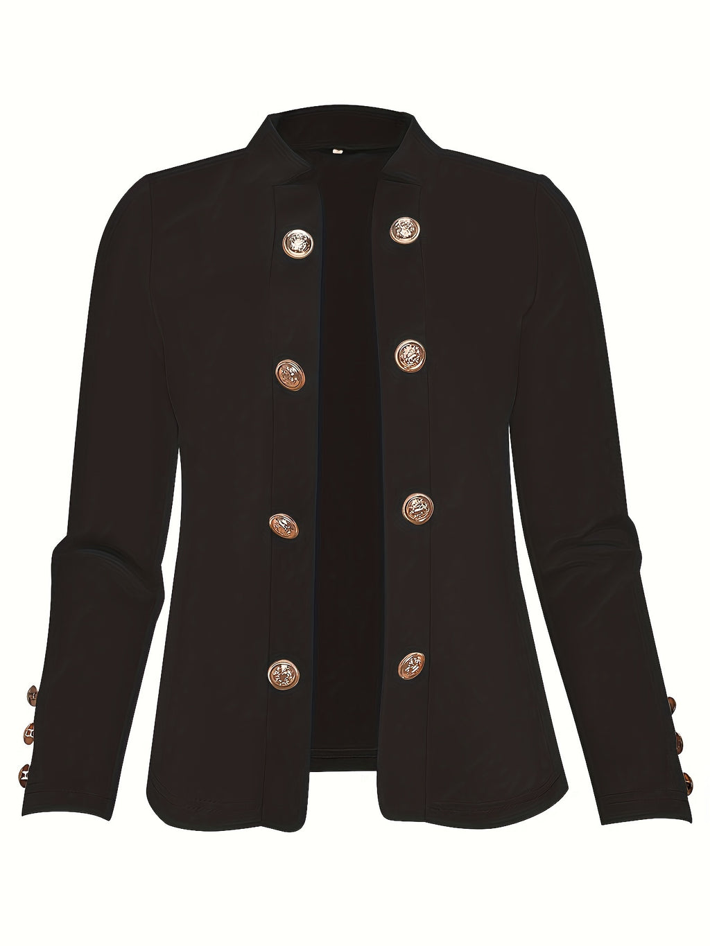 Enidra | Veste décontractée en polyester pour femme – Boutons de manchette et finitions élégantes